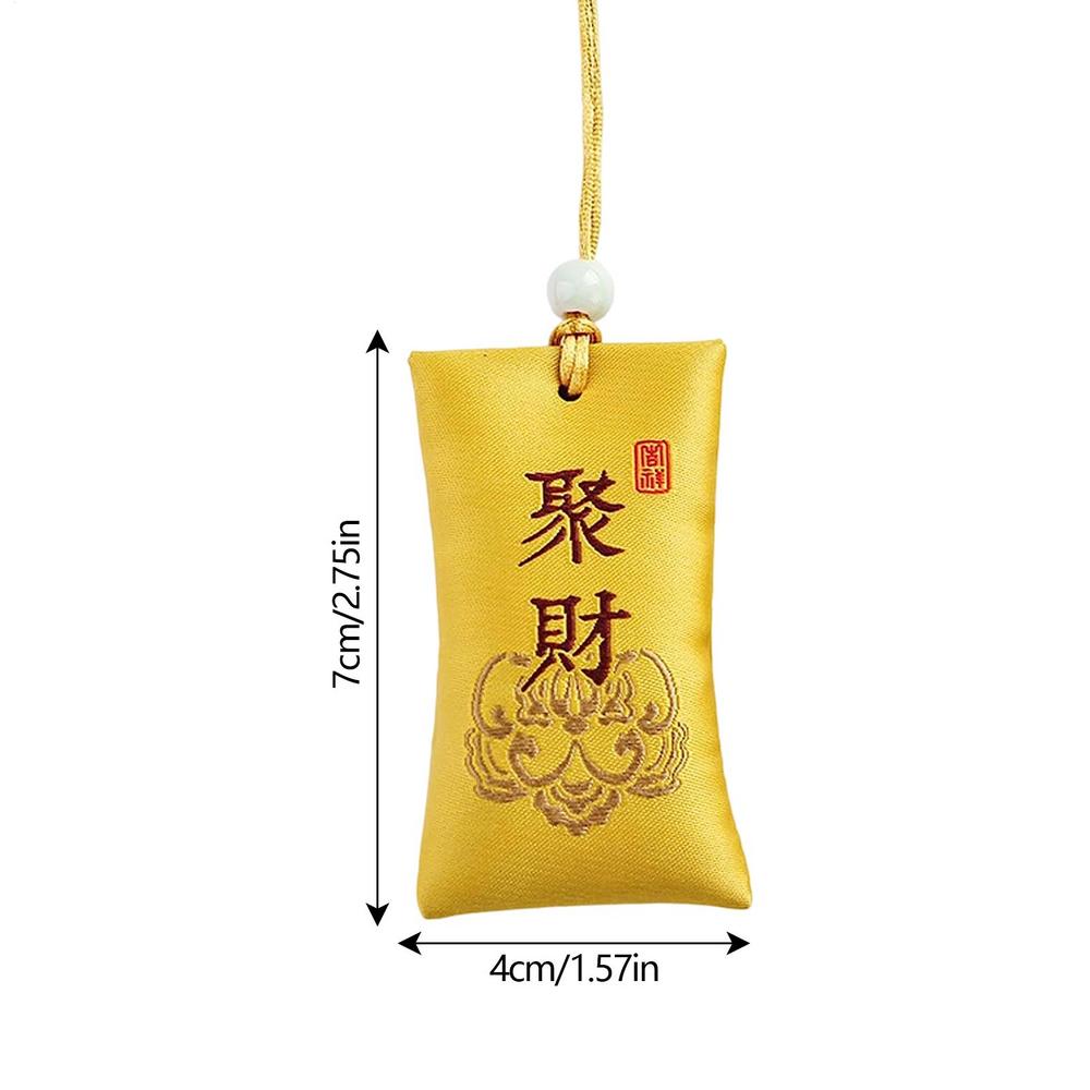 Lucky Spiritual Salt Pouch Spiritual Salt With Sachet Buddhist Spiritual Salt Pouch Necklace Amulet Blessing Sachets Pendant