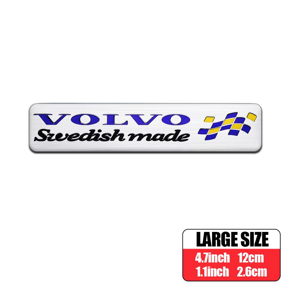 Car Aluminum Body Stickers Trunk Badge Exterior Decoration Sticker For Volvo R Design T6 AWD C30 C40 C50 C70 S40 S60 S70 S80 S90