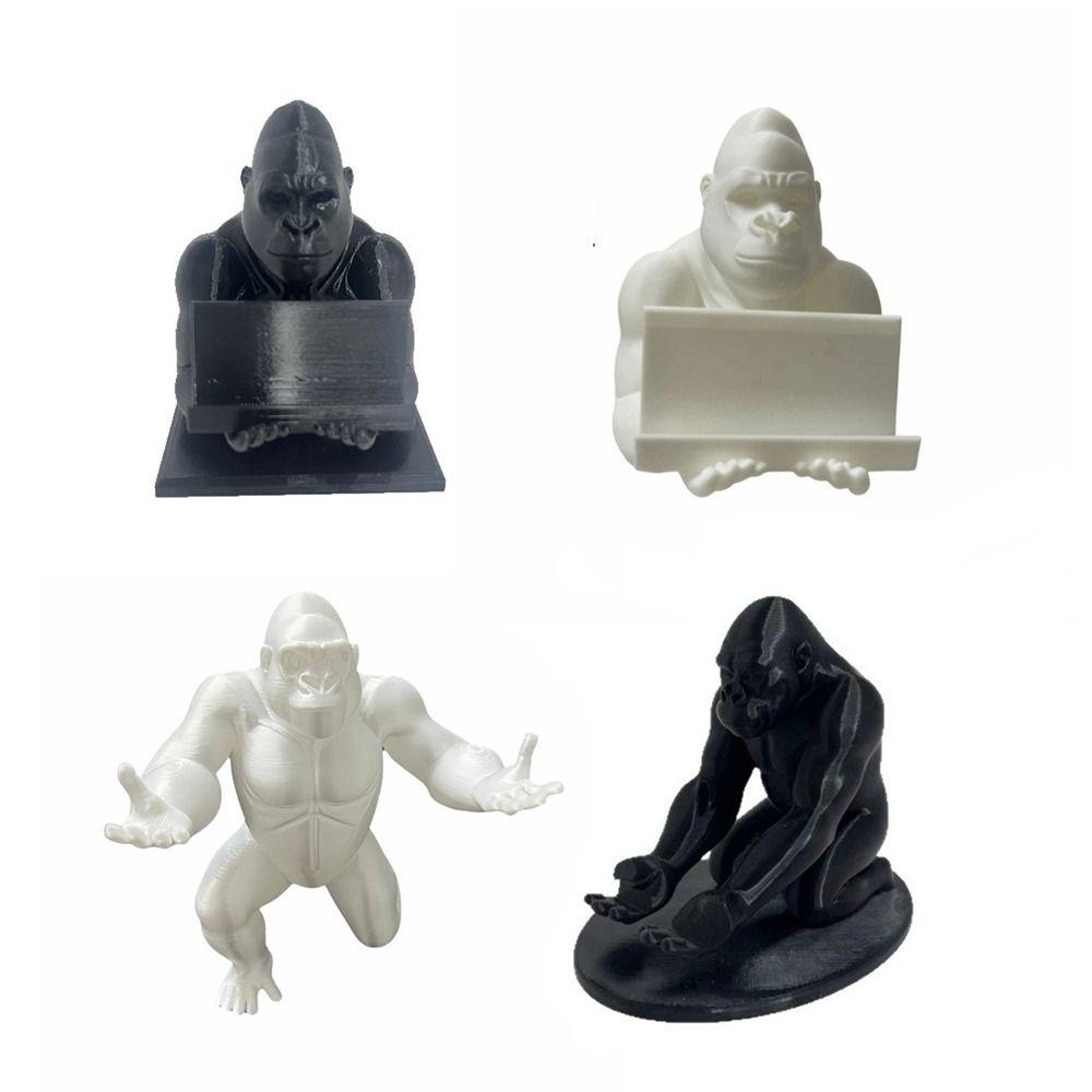 Telefonständer Lustiger Gorilla-förmiger Ständer 3D-gedruckte Dekorationen Gorilla-Schmuck Mehrzweck-Kreativer Stifthalter Heimdekoration