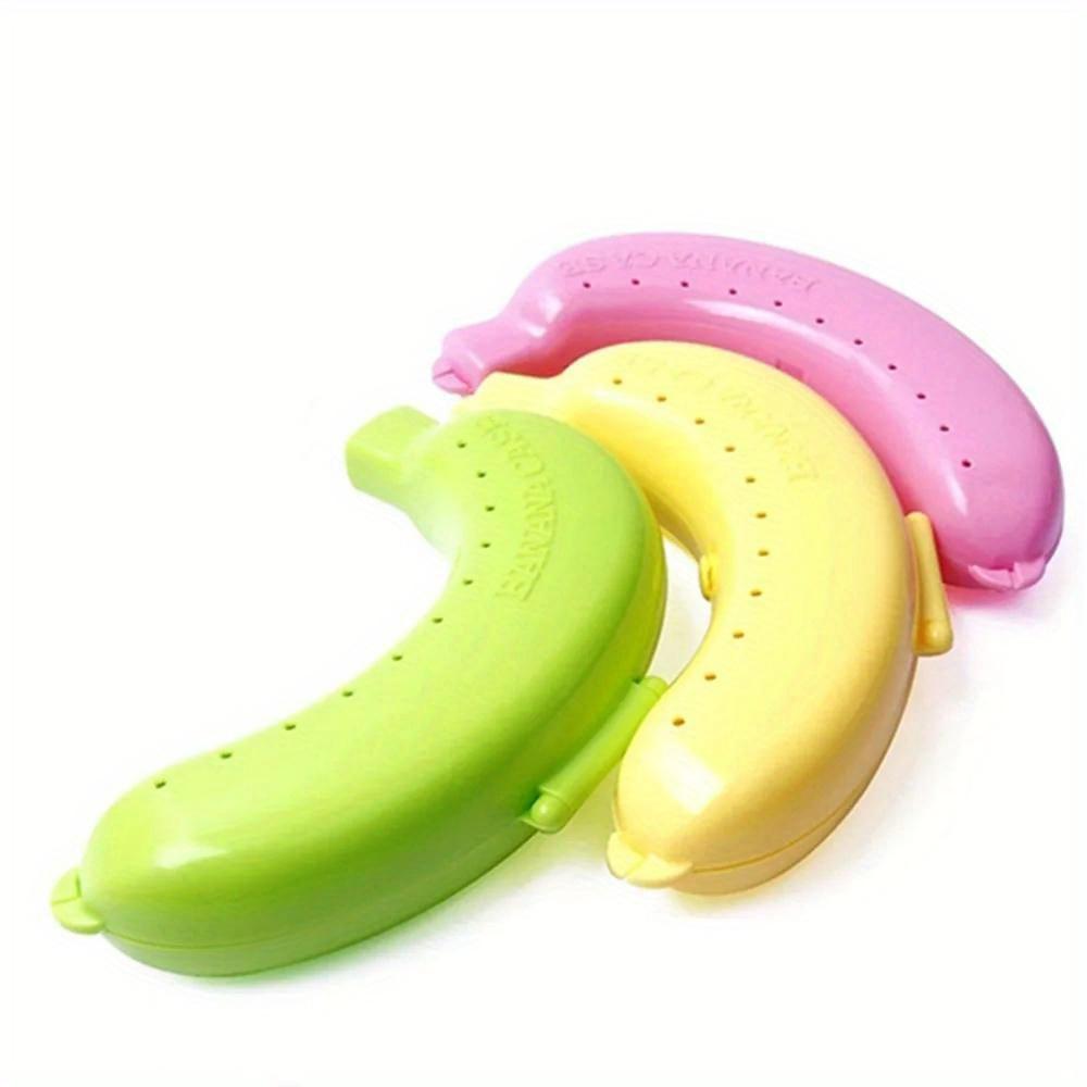 Banana Protector Container, Plastic Box Holder Case, Food Lunch Fruit Storage Box for Outdoor Travel Cute Banana Case