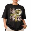 Three Chihuahuas Full Moon Dog Mom Shirt, Retro 90s Howling Pet Tee