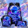 Anime J-JujutsuS K-KaisenS Kinder Schulrucksack mit Brotdosen, Federmäppchen, Schultaschen für Jungen Mädchen Bestes Geschenk