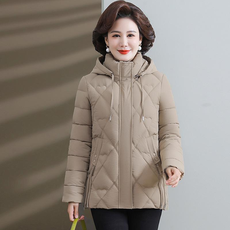 2025 Übergröße Winter neue Mode gesteppte Jacke warm, mitteljähre schmal geschnitten kurze Daunen-Baumwolljacke gesteppte Jacke