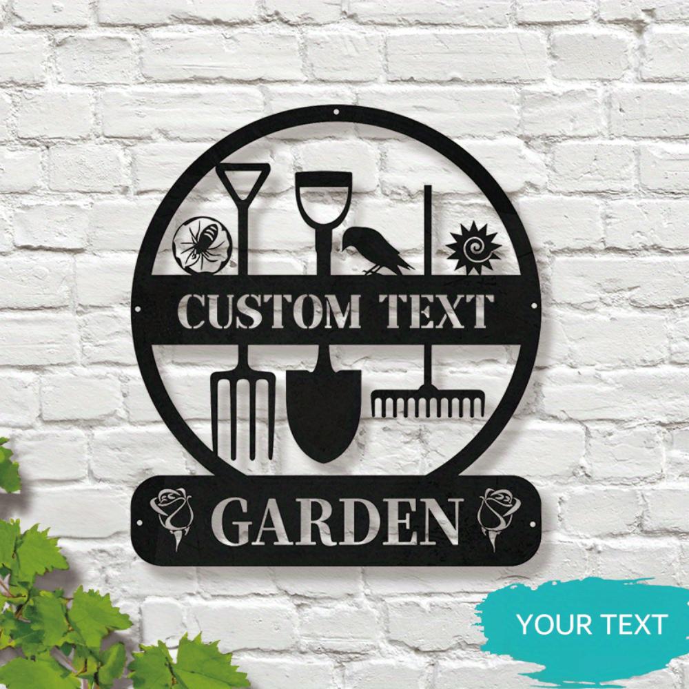 Unique Antique Style Metal Garden Sign Personalized Yard Ornament Power Free Garden Decoration