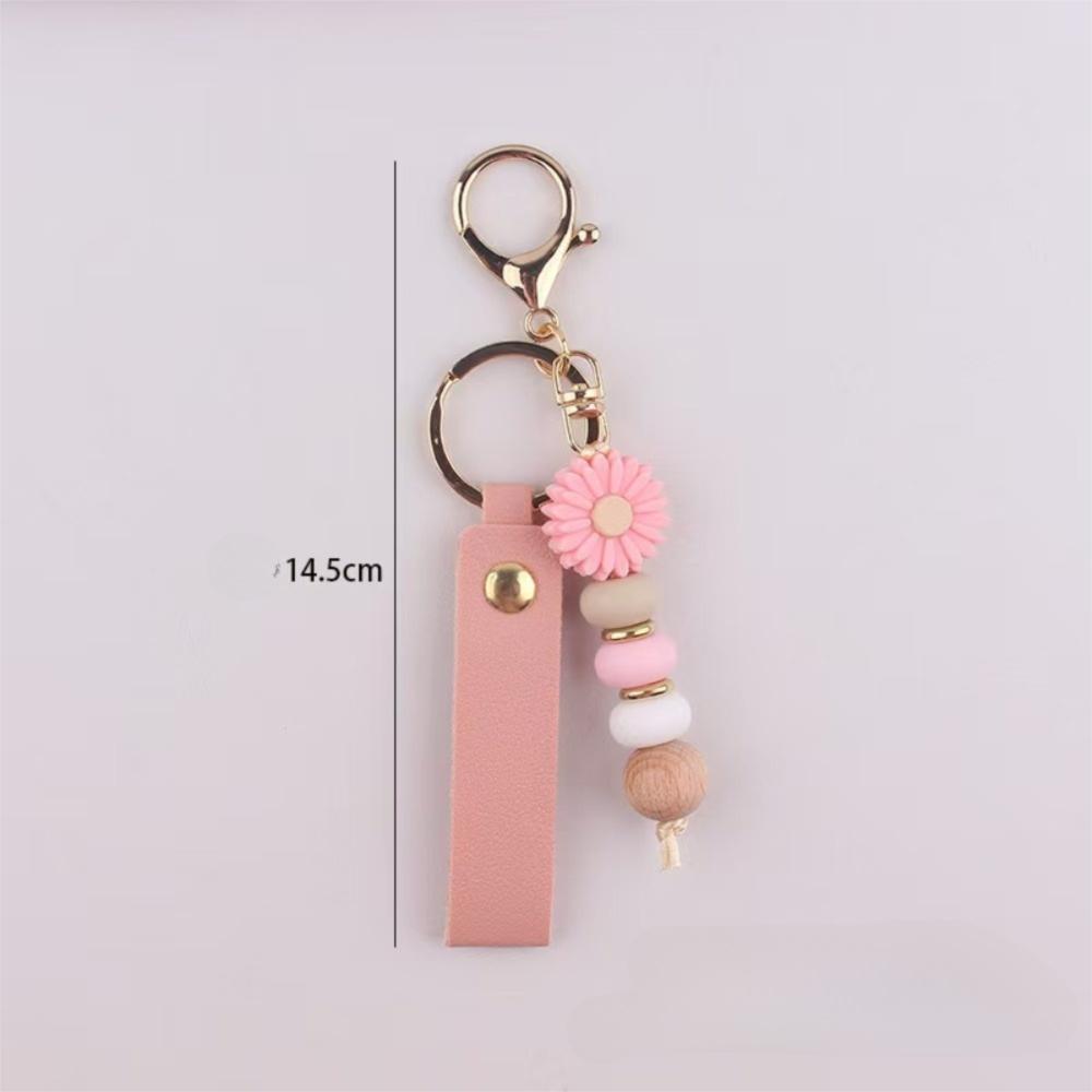 Colored Bag Pendant Beads Mobile Phone Lanyard New Daisy Pendant Keychain Gifts