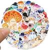 50PCS Halloween Ghost Theme Stickers Cute Mushroom Ghost Decorative Stickers Waterproof Vinyl Decals for Water Bottle, Laptop