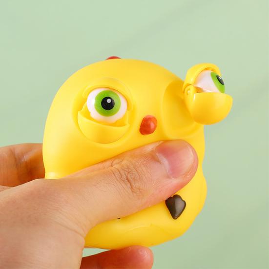 Іграшка Chick Squeeze Toy Chicken Squeeze Toy Eye-cacken Chicken Anti-stres Toy Funny Eyeball Burst Doll Stress Relief Toy Creative Cartoon Soft TPR Pinch Toy Adults
