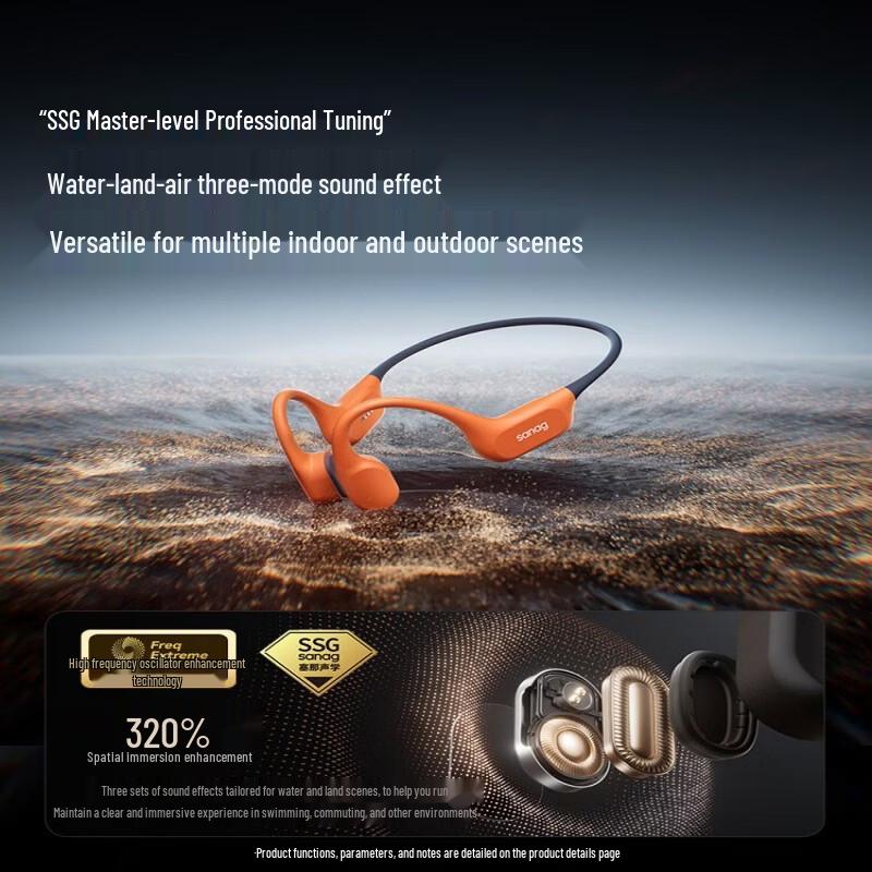 SANAG B77SProMax IP68 Waterproof Bone Conduction Sports Earbuds