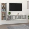 4-teiliges TV-Schrank-Set Beton Grau Spanplatte