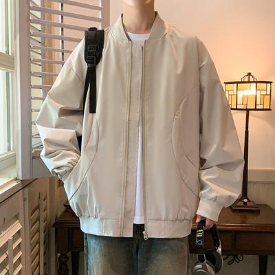 Tide Casual Versatile Loose Early Spring Tooling Men's Tops Business Casual Thin