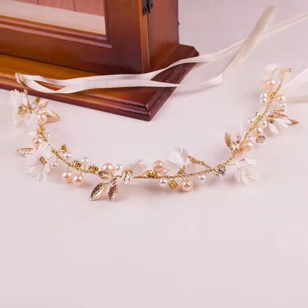Girl Floral Hair Accessories Bride Crystal Crown Headband Flower Hairband Daisy Headwear