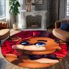 1pc Freddy Bear2 Print Round Carpet Chair Round Carpet Suitable for Bedroom Living Room Home Decorative Carpet