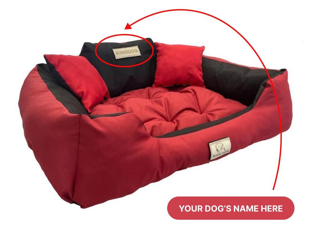 KINGDOG Dog Bed with DOG'S NAME Waterproof Durable, SML XL XXL 3XL