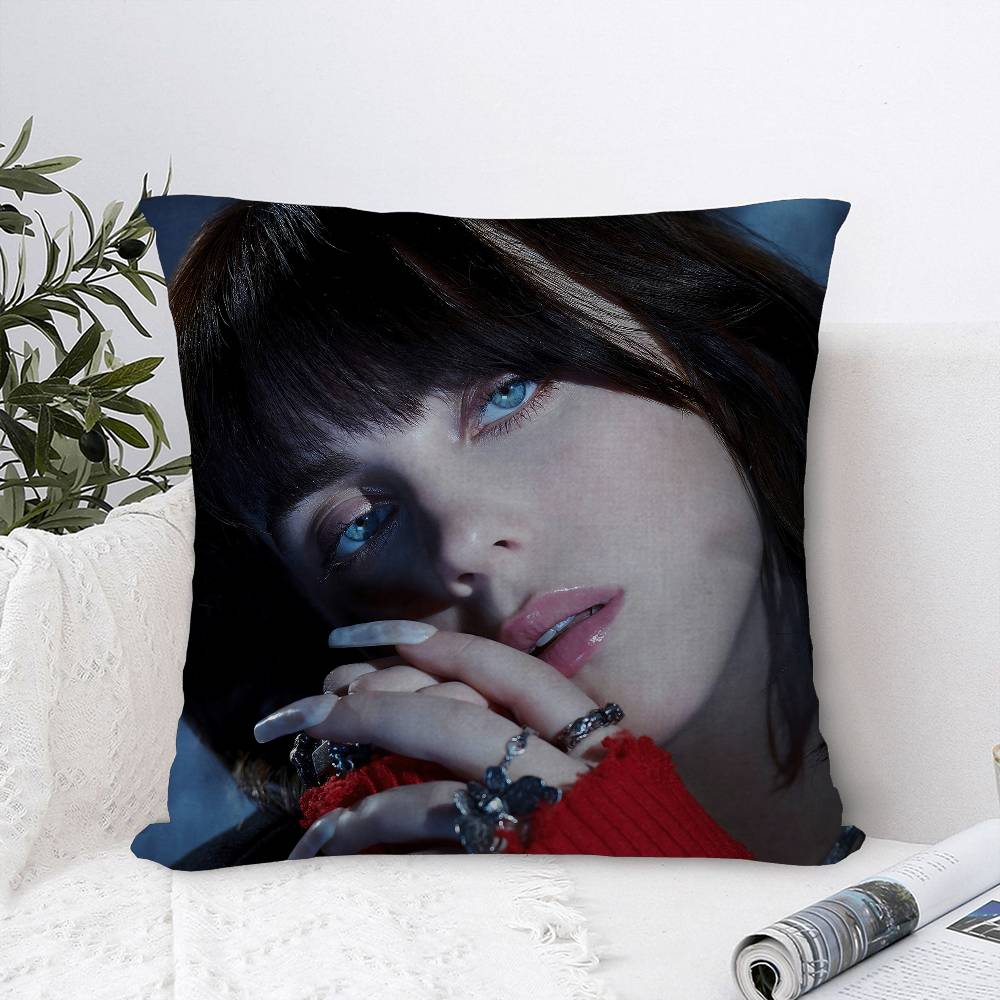 Pop  EEilishS Star BbillieS Personalized Pillow Dust Cover Bedroom Kids Party Decoration Pillowcase Birthday Children Gift