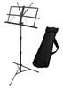 KC Kyoritz Music Stand, Lightweight Steel, Folding, MS-200JBK, Black (Soft Case Included)