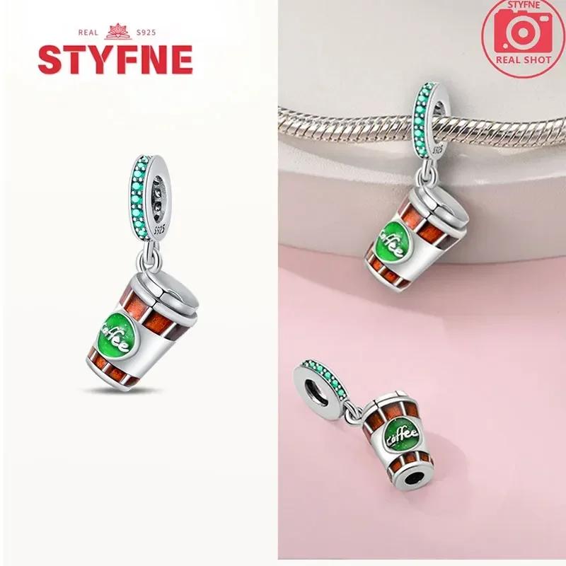 copper Moe Paw Coffee Cup Bead Charms Pendant Compatible With Charm Bead Charms copper Authentic Bracelets for Women Fine Jewellery Diy Gifts