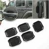 For Jeep Wrangler JL 2018- Carbon Fiber Car Exterior Door Handles Covers Bowl Overlays Protection Catch Cap