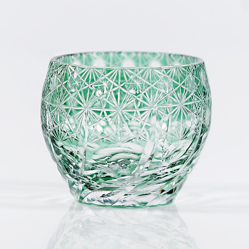 60 ml Japanse Edo Kiriko Handgesneden Glas, Handgesneden Gekleurd Kristal S Glas, Mini Sake Whiskey Tumbler Voor Huisbar Cadeau