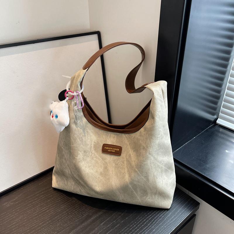 Retro PU Leather Shoulder Bag for Women New Fashion Hobo Bag Vintage Trend Designer Female Handbags Tote Bags ARI