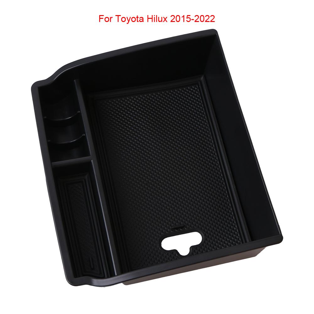 Car Central Armrest Storage Box Holder For Toyota Hilux 2015-2022 Center Console Organizer Tidying