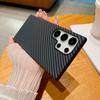 Applicable To Samsung S25Ultra Carbon Fiber Pattern Mobile Phone Case S23u Ultra-thin S24 Anti-drop Note20 Protective Case Hard