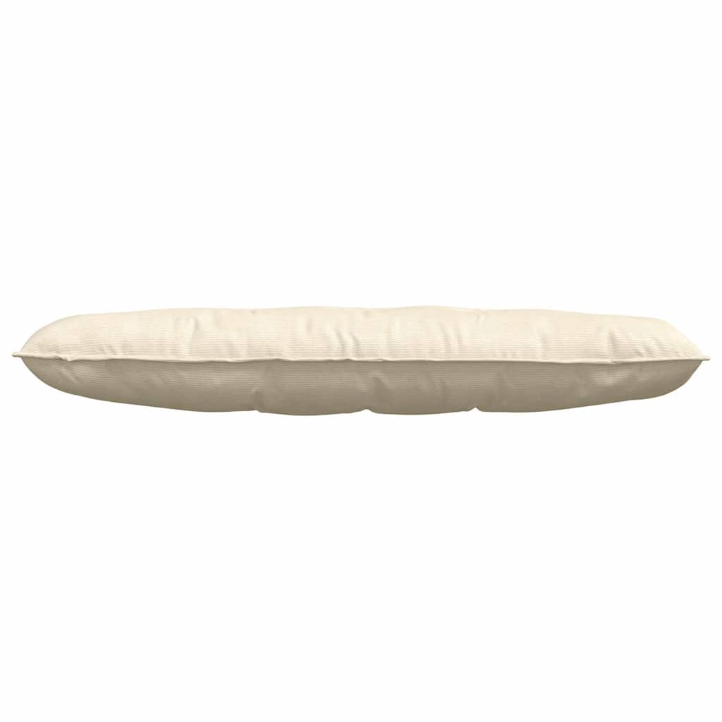 Back Cushion Cream 140 x 50 cm Cord Fabric