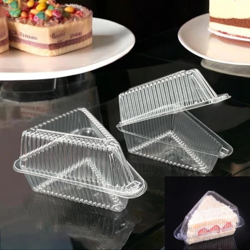 50/100/150 Piezas Contenedor para Rebanada de Pastel Caja Triangular para Pastel Caja tipo Almeja Para Rebanada de Pastel de 8 Pulgadas 6 Pulgadas Postre Sándwich Caja para Llevar