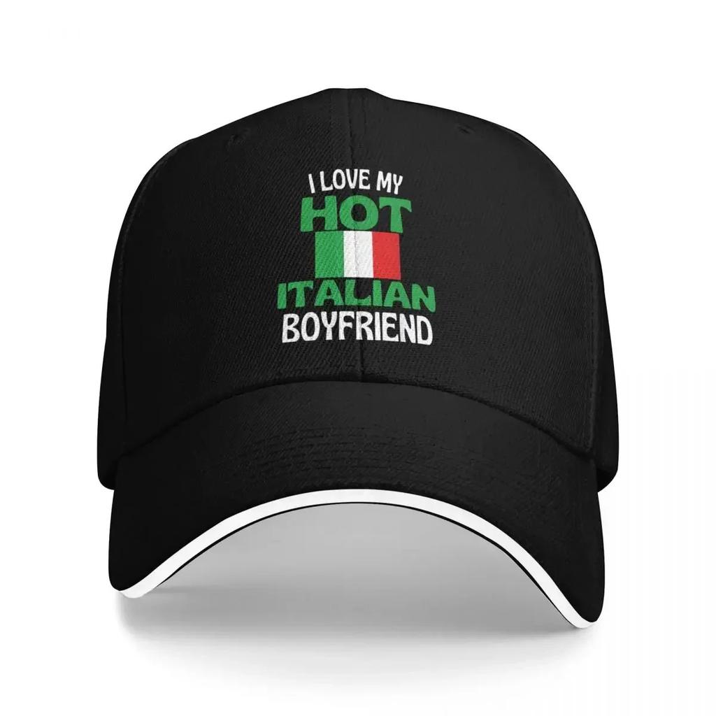 I Love My Hot Italian Boyfriend Lightweight Men's Hats Women's Cap Baseball Cap For Men