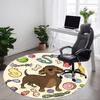 1pc Dog Toys Office Round Rug, Carpet for Office, Gaming, Lightweight Round Floor Mat Yy260205086