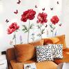 3Pcs Floral and Butterfly Wall Sticker Decals Wallpapers Anniversary Art Decor Background
