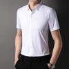 2025 Summer Men Soild Color Shirt Men Business Dress Hawaiian Shirts Summer Men Loose Short Sleeve Blouse