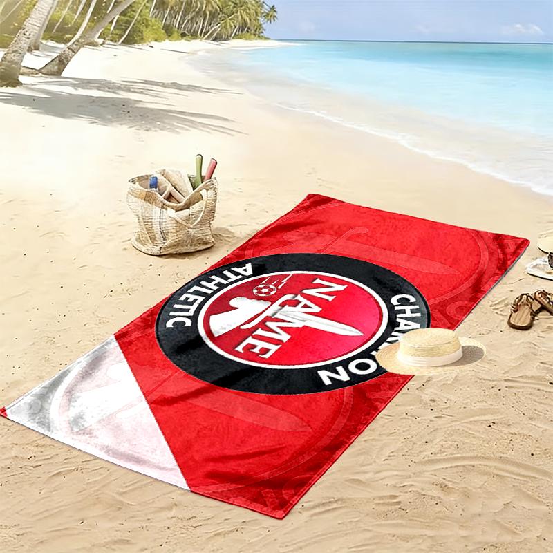 Custom Name,Charlton Athletic Print Beach Towel, Large Soft Quick Dry Towel for Beach Camping Swimming