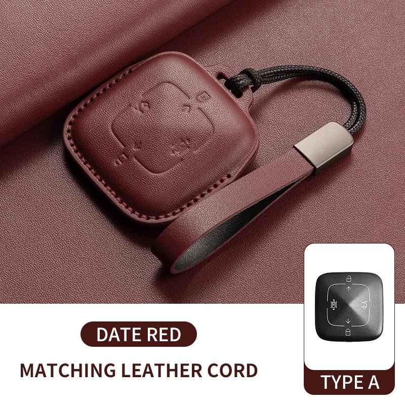Leather Car Key Case Cover For Zeekr 001 009 Car Key Protector Accessories