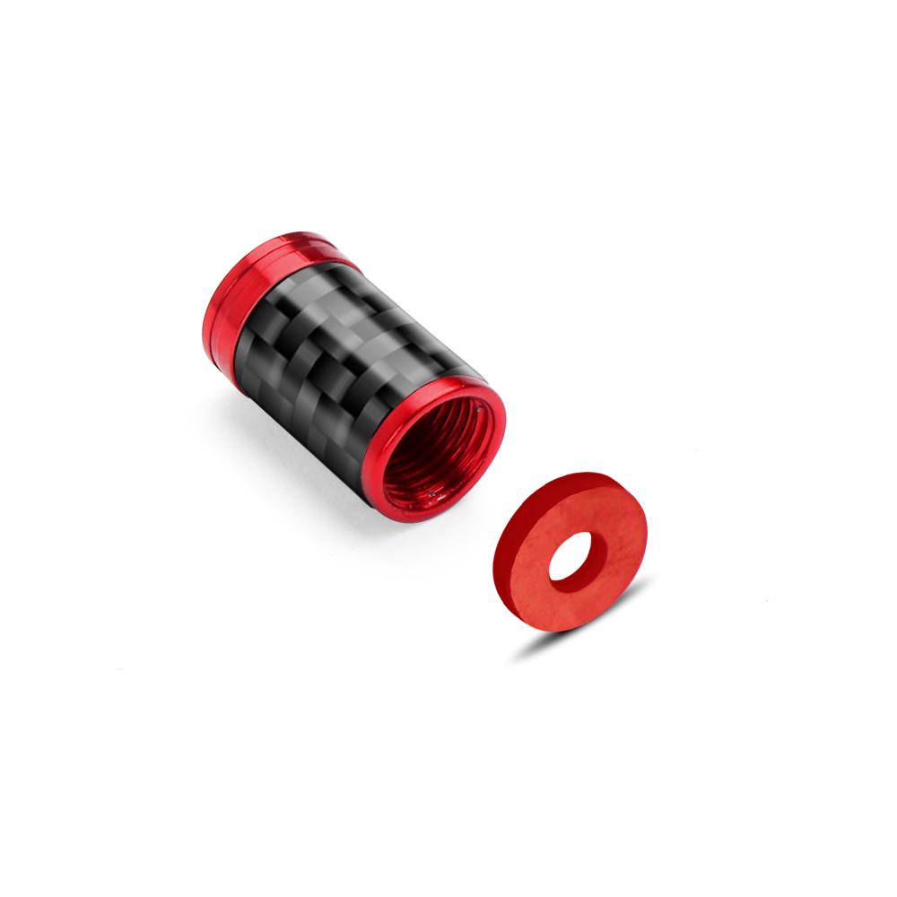 4Pcs Carbon Fiber Valve Caps Wheel Tire Tyre Stem Ardust Waterproof Cover For Volvo Rdesign T2 T3 T4 T5 T6 T7 T8 S90 XC90 S60 R Ars123