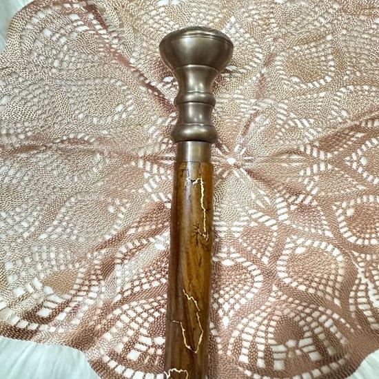 93.98 Cm Victorian Wooden Walking Stick Brass Handle Walking Cane Wooden Carved Stick For Dad Derby Canes Gift