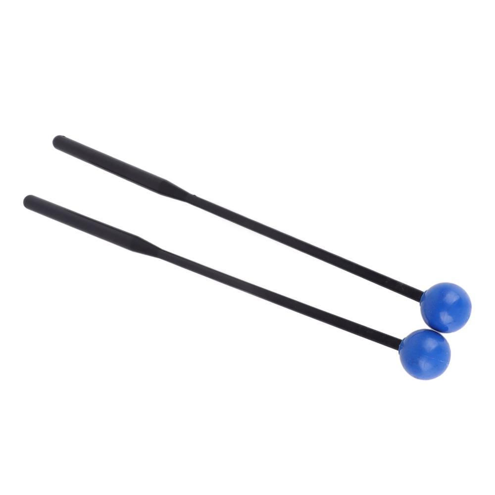 2PCS Plastic+Rubber Percussion Mallets Comfortable Grip Instrument Mallets For Percussion