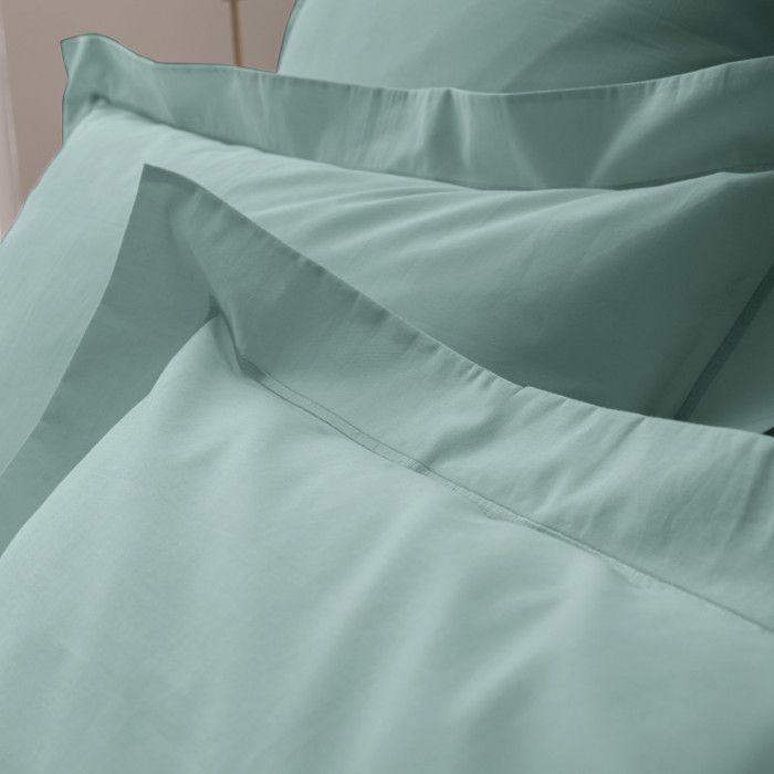 Percale Cotton Pillowcase "Julian" All Sizes Pure Cotton - 50x70 - Julian Celadon