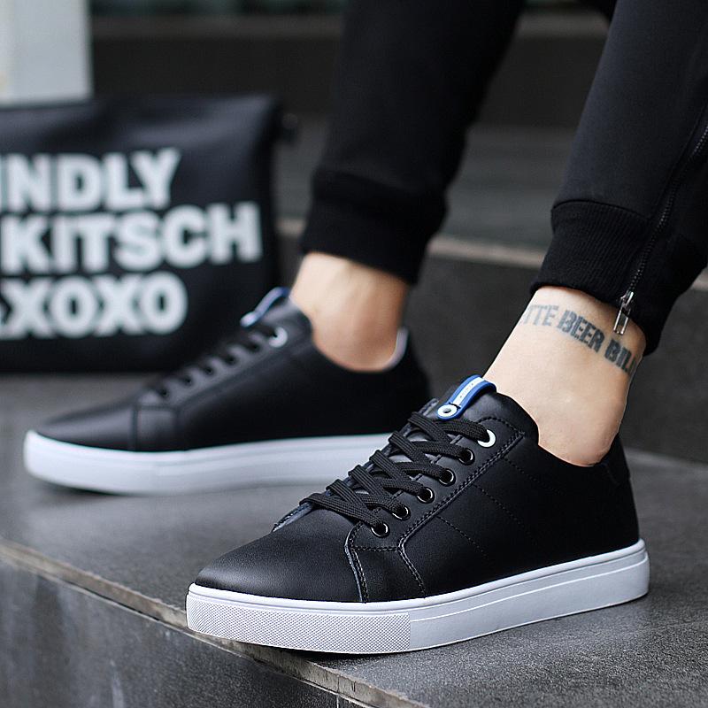 Spring Men's Versatile White Low-Top Casual Fashion Sneakers
