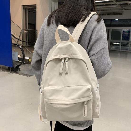 Estudantes mochila grande capacidade portátil cor sólida casual homens mulheres adultos mochila material escolar