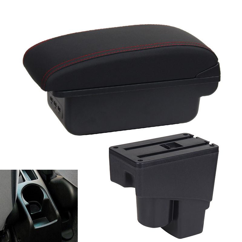 עבור Honda Jazz עבור Honda Fit Jazz 1 ארגז משענת יד לרכב 2003-2007 אביזרי אחסון זרוע ממשק USB מיוחד