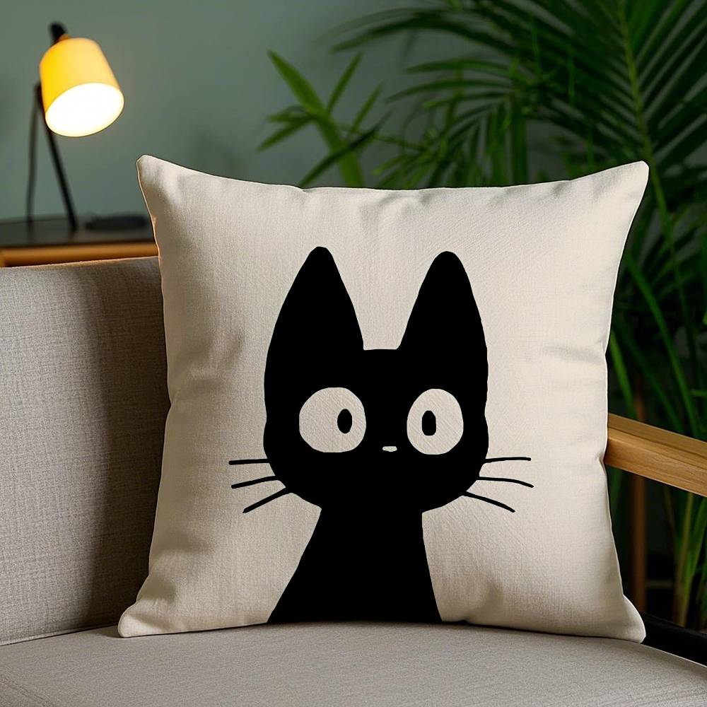 Fantasy Movies K-Kikis Delivery Service-MT Pillow Case Plush Linen Soft Double Sided Printed Design Throw Cushion Decorative