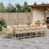 Vidaxl 15-Cz. Garden Furniture Set With Cushions, Beige, PE Rattan