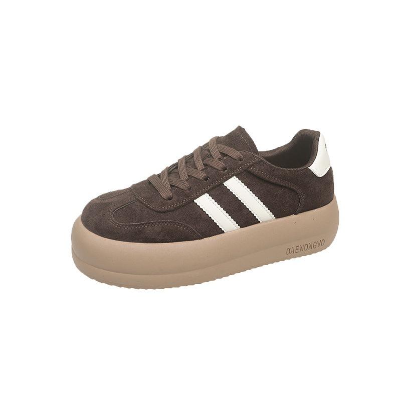 Leather platform women's new autumn shoes women's board shoes versatile bread shoes casual sports shoes