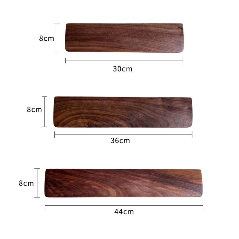 Wooden Keyboard Wrist Rest Ergonomic for 60/87/104 Keys Rest Palm Pad Stain Resistant Walnut Wood Mechanical Keyboard Pad