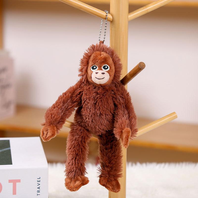 Animation Punch Monkey Plush Doll Stuffed Keychain Accessories Creative Cute Backpacks Pendant Fans Present For Kids