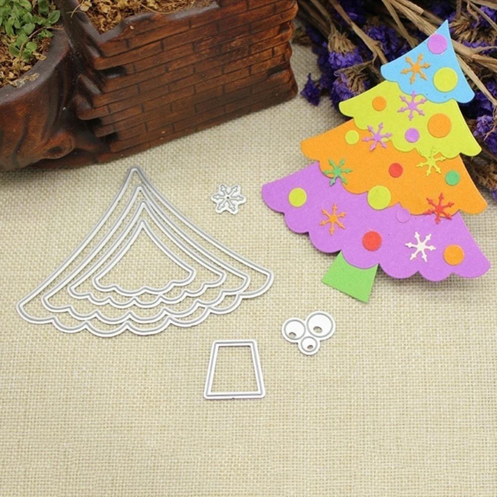 1 Stück Kreative Weihnachtsbäume Stanzschablone Papier DIY Basteln Scrapbooking
