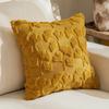 Yousheng Autumn Pillow Cover Plush Faux Fur Pillowcase with 3D Maple Leaf Art Farmhouse Bohemian Style Invisible Zipper Pillow Case