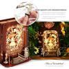 FUNPOLA Alice In Wonderland 3D Puzzle 3D Puzzle Night Light Story Book Lamp DIY LED Dimmable Book Lamp Wooden Puzzle Handmade Home Decoration Lamp