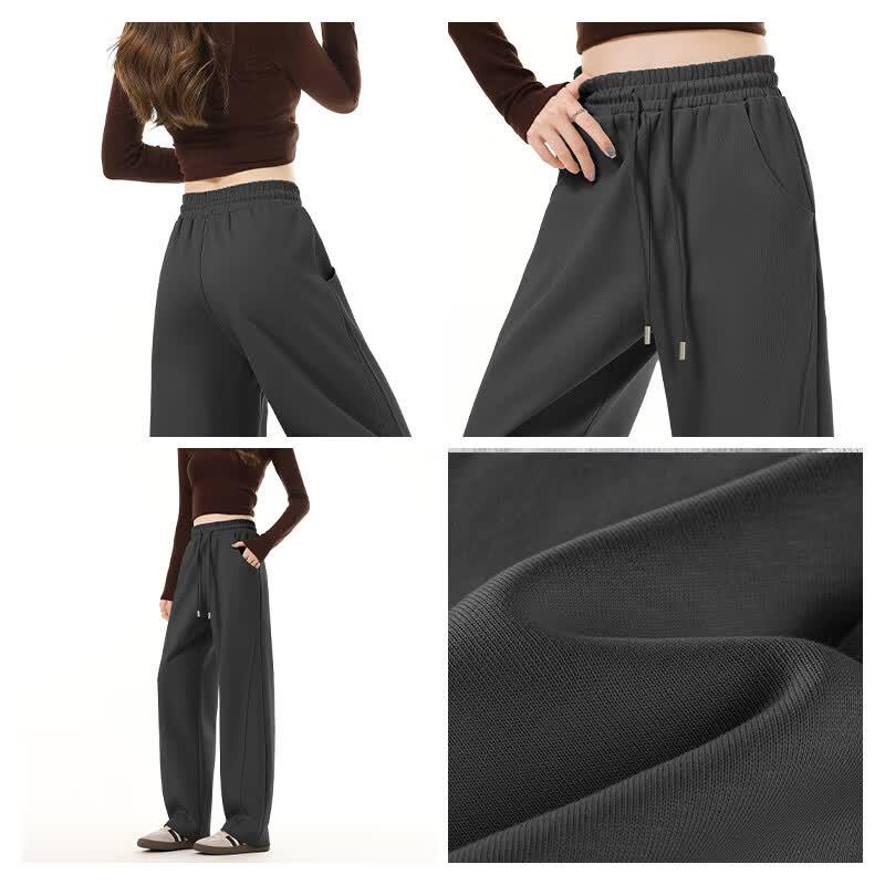 MJ STYLE Women's Loose Fit Curved Leg Sports Pants