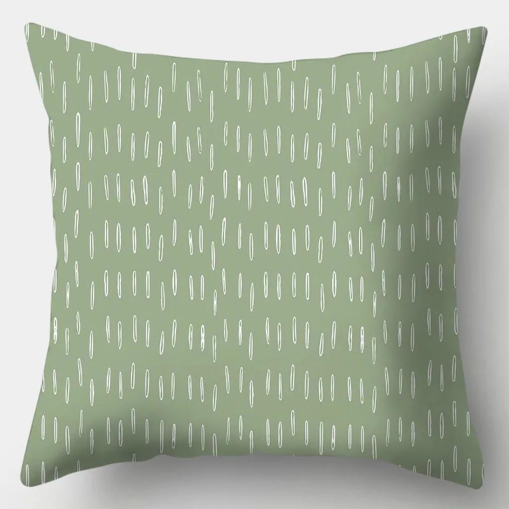 Just Green Avocado Plaid Cushion, Square Pillowcase, Sofa, Floral Print